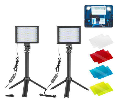 Neewer Luz De Video Led Usb Fotografía Regulable (2 Packs)