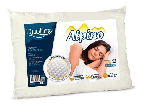 Almohada Alpino Duoflex Espuma Fria Con Gomos Masajeadores