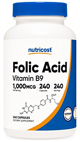 Ácido Fólico Nuecest (vitamina B9) 1000 Mcg, 240 3yo2c