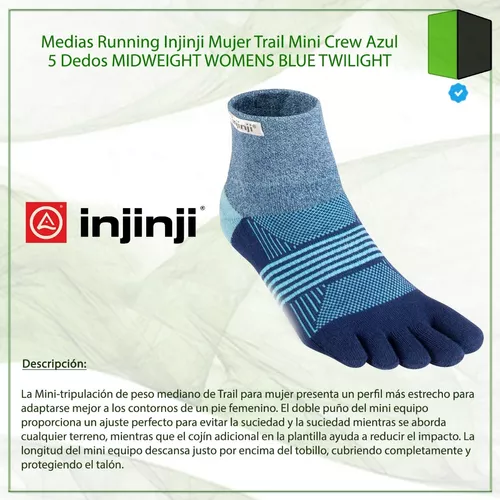 Injinji Calcetines Trail Midweight Mini-Crew Azul