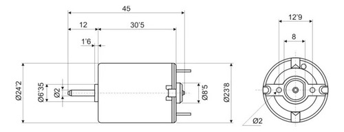 Para . 50 Piezas Motor 3v ~ 6v Micro Dc Pequeño 5v Arduino