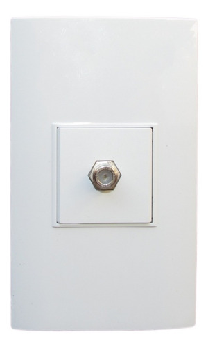 Imagen 1 de 1 de Toma Televisión Tv Coaxial Blanco
