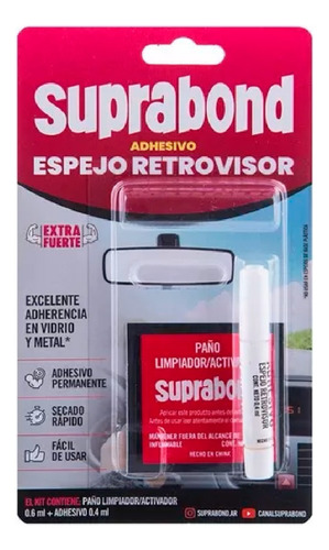 Adhesivo P/ Espejo Retrovisor Extra Fuerte Suprabond