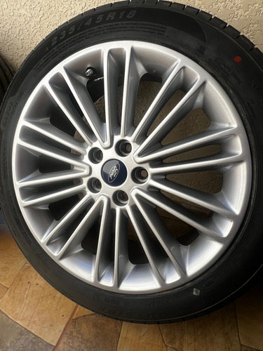 Jogo Rodas Fusion Titanium Com Pneus 5x108 Zeradas Sem Risco Cinza (Usado)