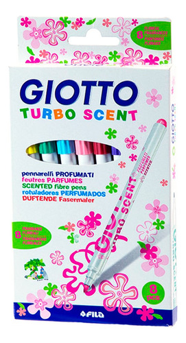 Marcadores Perfumados Turbo Scent 8 Colores Giotto Rnv