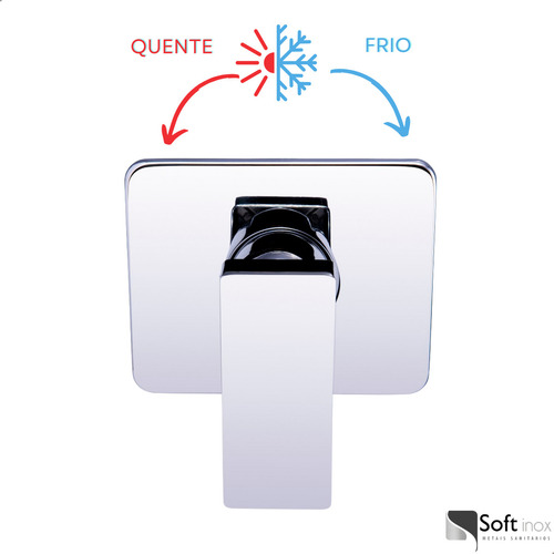 Soft Inox Acabamento Para registro Monocomando P/ Ducha Higiênica Padrão Deca Cromado
