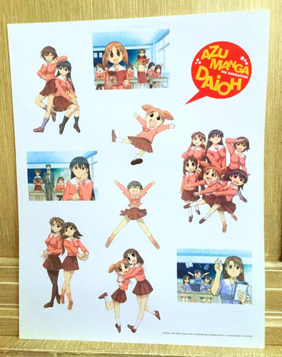 Planilla Stickers Oficiales Azu Manga Daioh