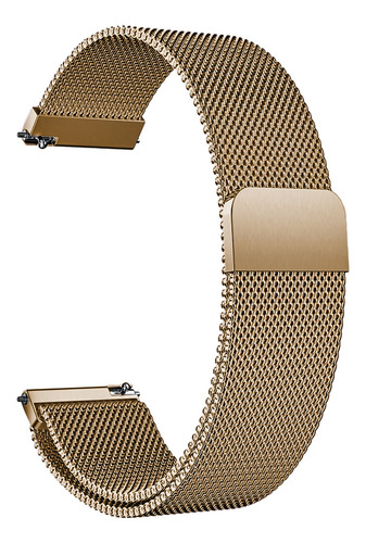 Correa Malla Cierre Magnetico Para Casio A168 Oro Rosado 1.8 Cm