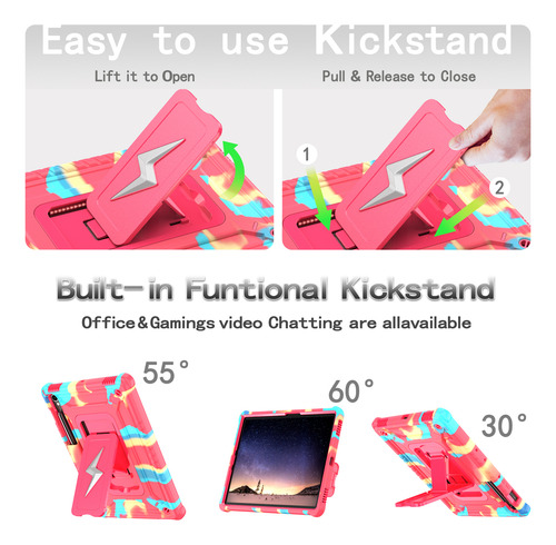 Funda Para Samsung Galaxy Tab S10 S9 Fe S8 S7 Kids, Funda Protectora Para Tableta Con Soporte Plegable