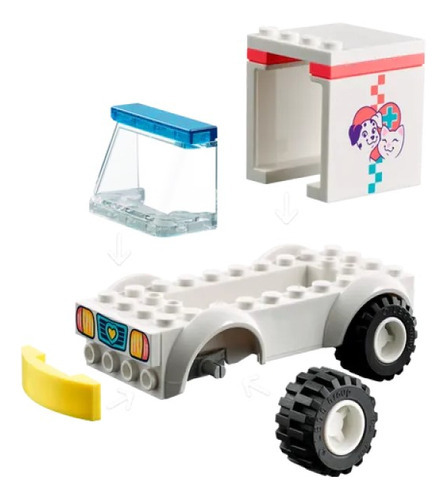 Lego Friends Ambulancia Clínica De Mascotas 54 Piezas 41694 Cantidad De Piezas 54
