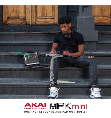 Akai Mpk Mini Mk3 Usb Midi Con Arpegiador Y Nks - Gris