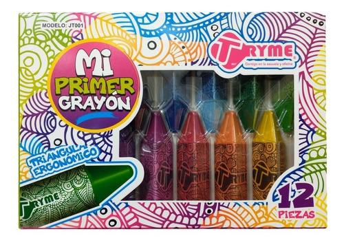 Crayones Jumbo Tryme Mi Primer Crayón 12 Pzs