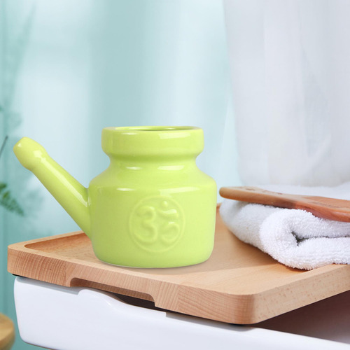 3 Neti Pot De Cerámica Sinus Rinse Pot Bote De Verde Verde