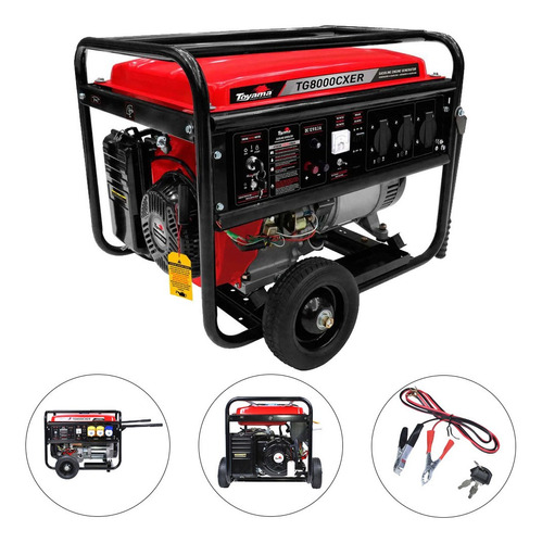 Gerador Energia A Gasolina 7,2kva Elétrica Tg8000cxer Toyama