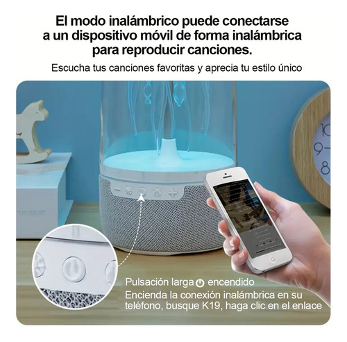 Para Lámpara De Medusa De 7 Colores Con Altavoz Bluetooth