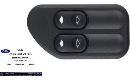 Switch Control Mando Eleva Vidrios Fiesta 1.6 Principal Lh