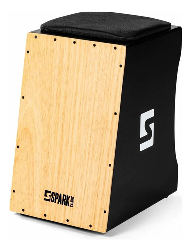 Cajon Eletrico Cajon Eletroacústico Natural Spark Percussão