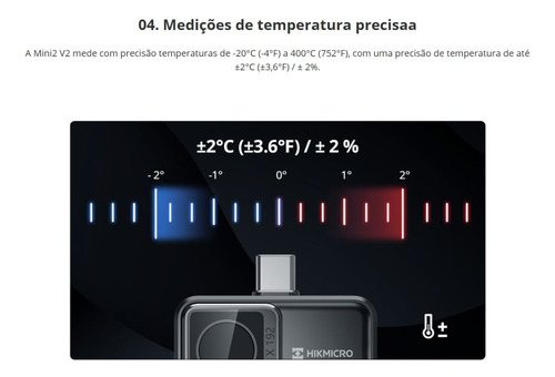 Camera Termica Plug & Play Ios E Android Mini2 V2 Hikmicro