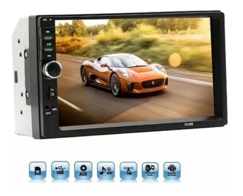 Radio Auto 2 Din(7 )+camara Retroceso+control Al Volante