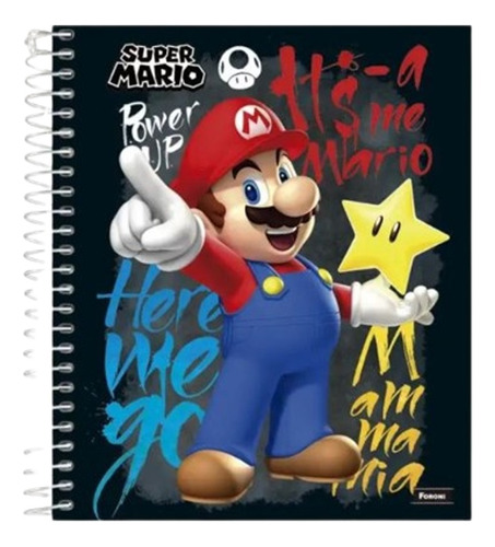 Cuaderno Book Super Mario 120 Hojas 7mm. Diseño Aleatorio
