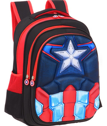 Nueva Mochila Marvel Boy Student Spider-man Capitan America