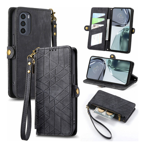 Funda De Piel Tipo Cartera Para Motorola G24 Power G23 G22