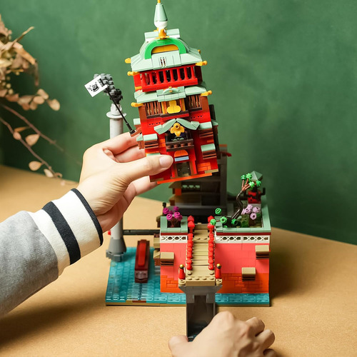 Kit De Construcción De Casas De Castillo Japonés De Flores,