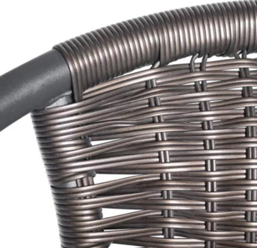Imagen 5 de 10 de Silla De Ratan Chocolate Rattan Sillas Jardin Combo X 4 Unid