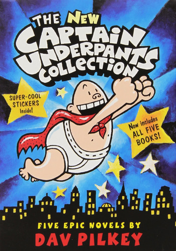 The New Captain Underpants Collection Plus Stickers - #1-5 B