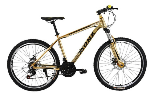 Mountain bike Monk Fast Line  2020 R26 21v color dorado con pie de apoyo
