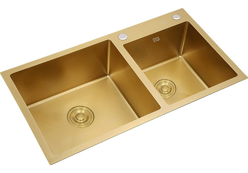 Fregadero De Cocina Dorado, Fregadero De Barra De Doble Tazo