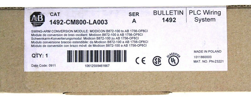 New Sealed Allen Bradley 1492-cm800-la003 /a Controllogi Ssn