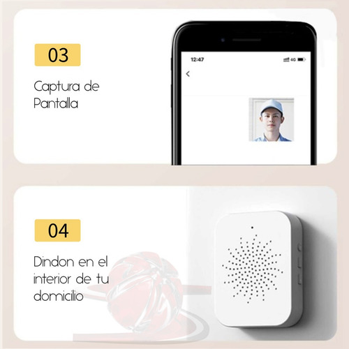 Timbre Wifi Inteligente Inalámbrica Audio Cámara Video Llama