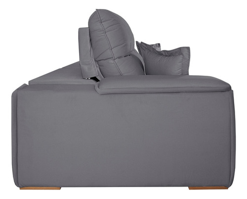 Sofá Retrátil Reclinável Com Porta Copos 230cm Ce