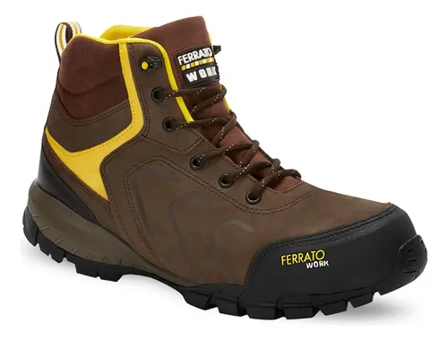 Bota De Piel Ferrato Para Hombre Work Industrial Low 23and