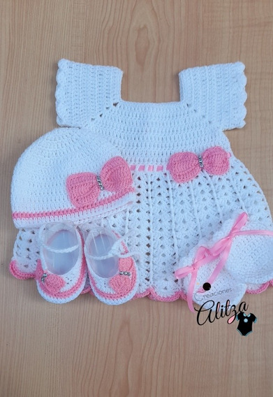 Vestido Tejido Para Bebe De 0 A 3 Meses | MercadoLibre 📦 Vestido Tejido Para Bebe De 0 A 3 Meses | MercadoLibre 📦