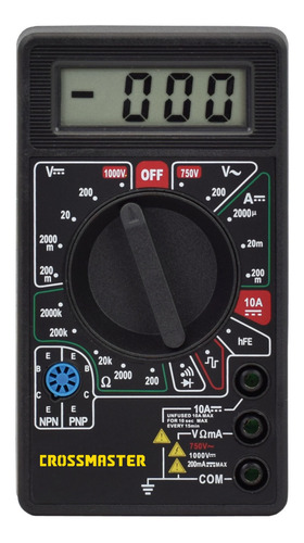 Imagen 1 de 3 de Multímetro Digital-tester 200-1000 Volts-crossmaster 9936583
