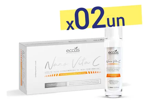 comprar 2x Nano Vita C Eccos 30ml Vitamina C 25% Fatores Crescimento