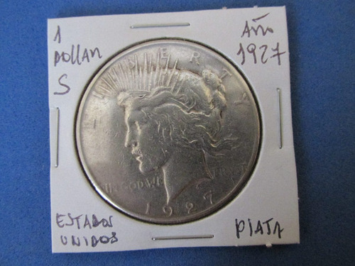 Moneda 1 Dollar Peace De Plata Año 1927 Estados Unidos 