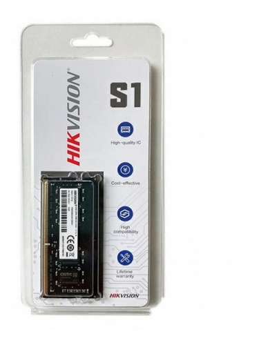 Imagen 4 de 4 de Memoria Sodimm Ddr3 Hikvision S1 4gb 1600