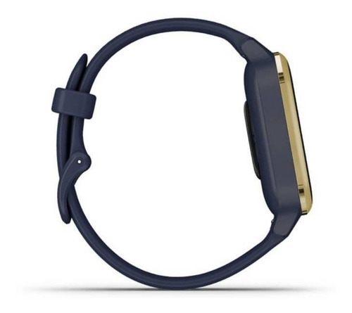 Imagen 3 de 5 de Smartwatch Garmin Venu Venu Sq - Music Edition 1.3" caja 40mm de polímero reforzado con fibra navy, malla navy de silicona y bisel light gold de aluminio anodizado