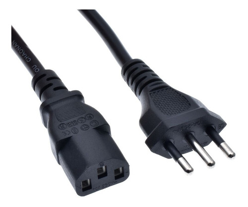 Cable De Poder Pc Monitor Impresora 3 En Linea O Schuko. 