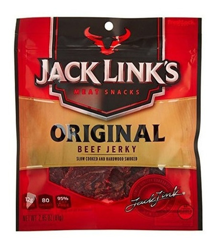 Jack Link' Snacks Cecina, Original, 2.85-onza (paquete De 4)