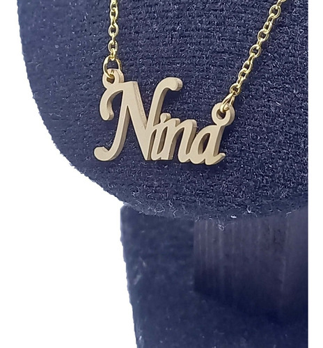 Cadena Dije Nombre Nina Acero Inoxidable + Estuche Gratis