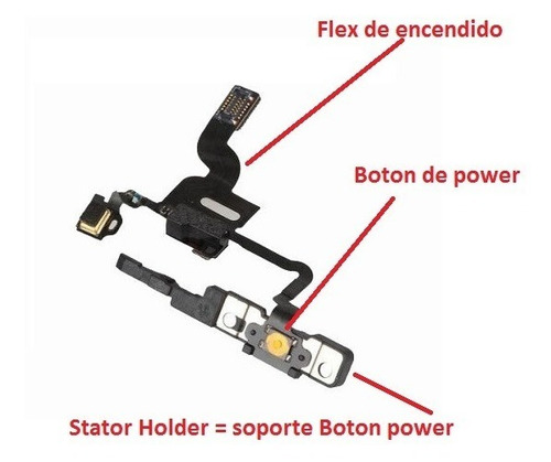Soporte Boton De Encendido On Off Iphone 4 4g Stator Holder