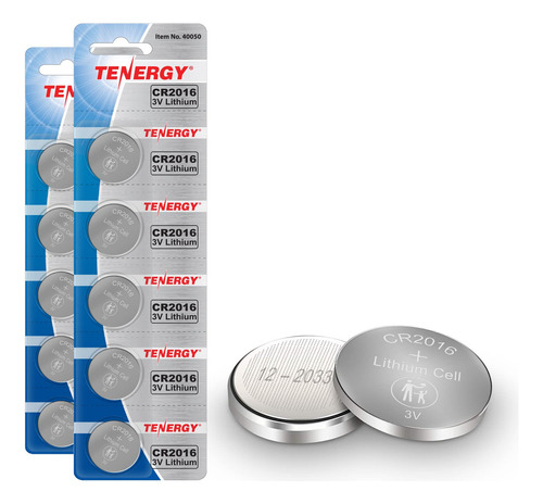 Tenergy Bateria Cr2016, Relojes De Bateria De Litio Cr2016 D