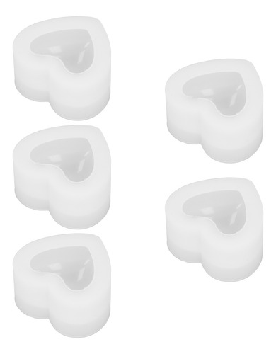 Molde De Silicona Love Heart, 5 Unidades, 3d, Resistente A A
