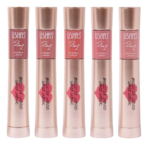 Kit 6 Labiales Mate Duo Gloss - g a $1192