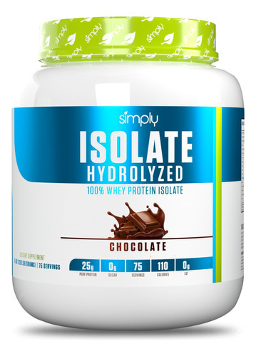 Proteina Isolate Hydrolyzed Chocolate 75sv 5lb - Simply