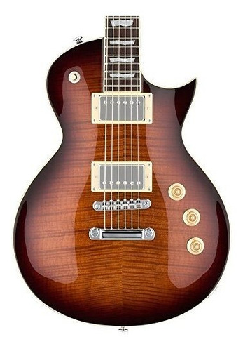 Esp Ltd Ec-256fm Guitarra Electrica, Marron Oscuro Sunburs